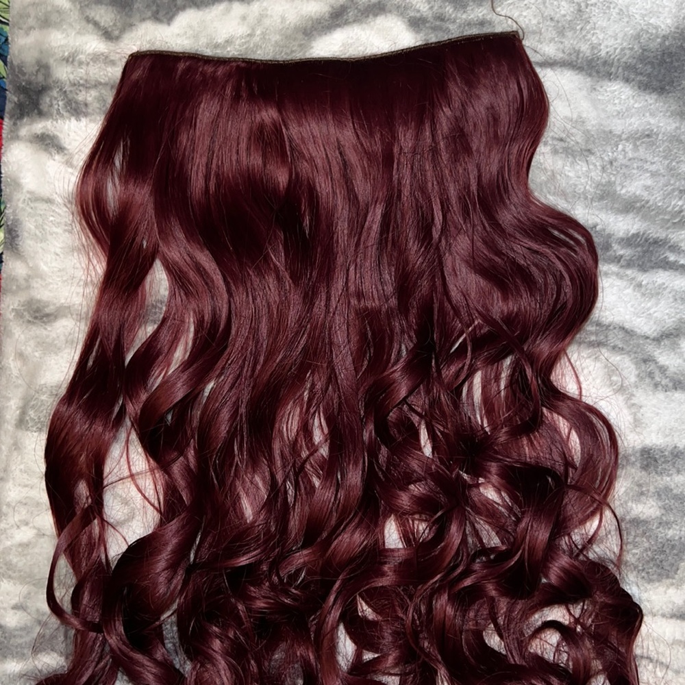 20" Curly 3/4 Full Head Synthetic Hair Extensions Clip On/in Hairpieces set of 2